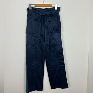 Time Postmodern Wide Leg Satin Trousers Sz 30